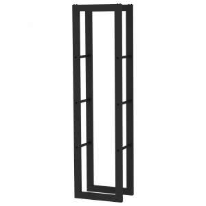 Toboli fekete fém tűzifatároló állvány, 150x25x40cm, 63512 - Tűzifa állvány