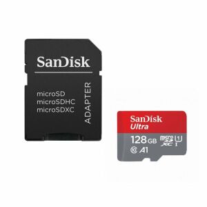 Card SanDisk Ultra 128GB microSDXC cu adaptor SD - SanDisk Carduri memorie