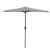 Grey half-round patio umbrella, 270 cm, with adjustable tilt and height, easy to open and close,  suitable for balcony or terrace