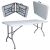 GardenLine folding catering table, open and folded