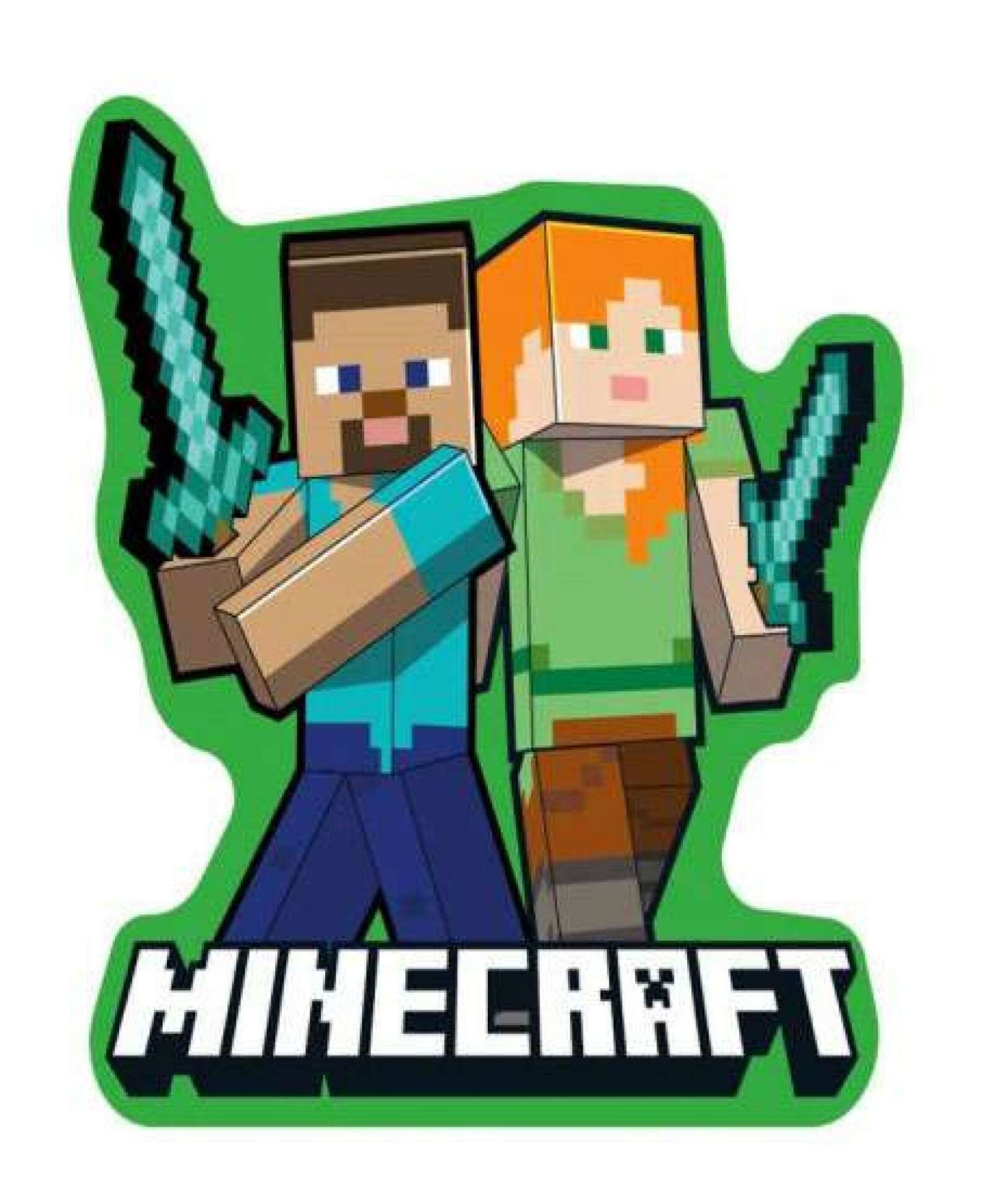 Minecraft Steve és Alex 3D Párna - 40 cm - Poliészter
