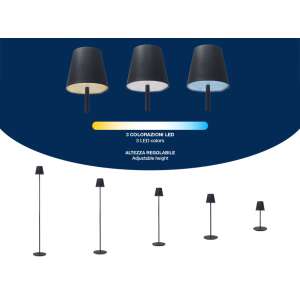 Beper P201UTP401 Újratölthető, állítható magasságú lámpa, különböző magassági beállítások bemutatása és 3 féle szín hőmérséklet - Állólámpa