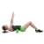 Woman using a green EVA foam fitness roller for back muscle recovery, Neo-Sport NS-963