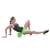 Woman using a green EVA foam fitness roller for leg muscle recovery, Neo-Sport NS-963