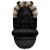 Ricokids Elmi Black Footmuff for Stroller, Sledge, and Pram with Fur Hood
