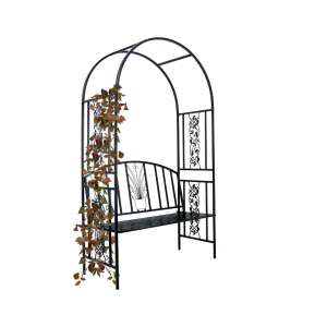 Kerti fém boltív futónövények számára / pergola paddal 122 X 58 X 203 CM 49446475 - Növényfuttató