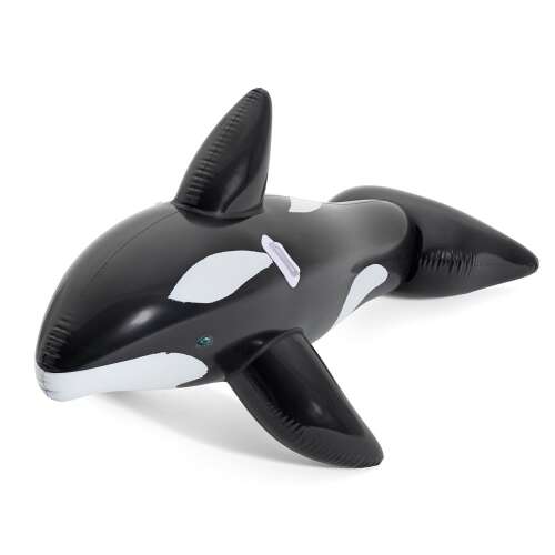 Bestway inflatable whale, black and white, 203 x 102 cm