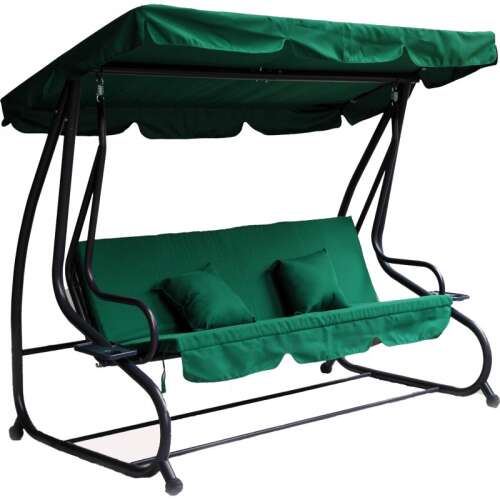 Kerti hintaágy zöld 214*168*114 cm, masszív kivitelben