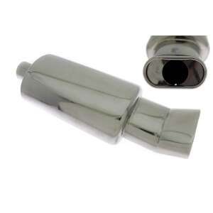 TurboWorks 27 Sportdob kipufogó dob, rozsdamentes acél, ferde nézet - TurboWorks