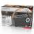 Camry CR1902b Bluetooth Retro Rádió FM-mel, fekete barna bőr fogantyúval, csomagolás