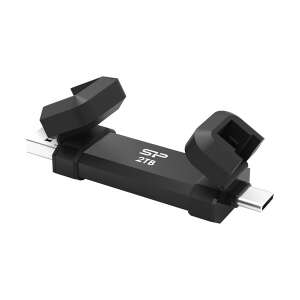 Silicon Power Pendrive - 250GB USB3.2(Gen2) връзка тип-A и тип-C, DS72 Black 108262293 - Silicon Power