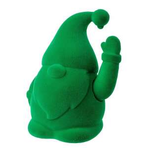 Zöld Mikulás figurka, 16 cm magas, integető kézzel, karácsonyi dekoráció - Nonbrand Karácsonyi dekoráció