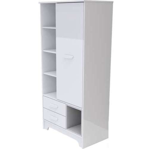 Todi Bianco nagyszekrény - bordázott fehér/szürke 31646820