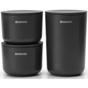 Set organizator cosmetic Brabantia ReNew, 3 bucăți, gri închis - Accesorii baie