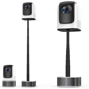 VSM Smart 4K projector with adjustable stand, showing different height options - Projector