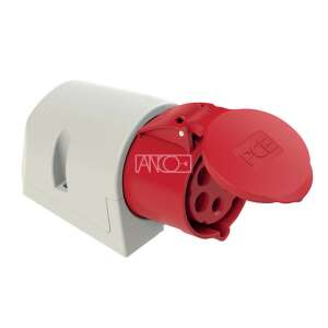 Priză industrială de perete PCE 5P/16A cu capac de protecție - Conectori industriali