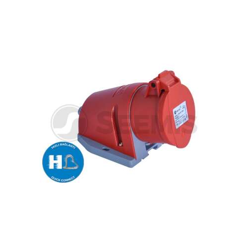 4X16A Felületre szerelhető dugalj gyors csatlakozással, IP44