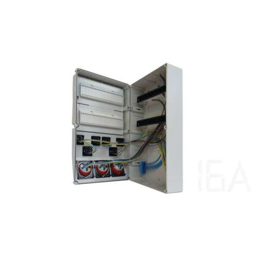 Ipari doboz 300×540mm, IP54 6x(2P+F) + 2x(5P16A) +1x(5P32A)2x13modul Vezetékezett ipari doboz - Szerelvény- és kötődoboz
