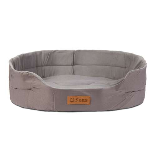 Pat de câine gri, 100 x 68 x 15 cm, confortabil și durabil