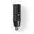 Nedis XLR-RCA adapter, fekete, fém, egyenes, felülnézet