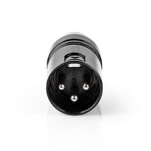 Nedis XLR-RCA adapter, fekete, fém, egyenes - XLR kábel