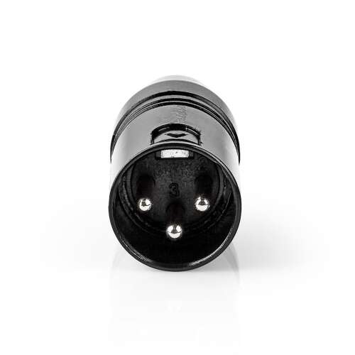 Nedis XLR-RCA adapter, fekete, fém, egyenes