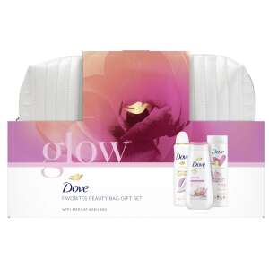 Set cadou Dove Glow Favorites Beauty Bag cu geantă de toaletă medie, include Dove Glowing Cream Body Wash, Dove Soft Feel Deodorant și Dove Glowing Care Body Lotion - Frumusețe și sănătate