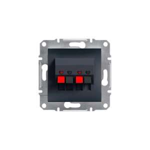 Schneider Electric Asfora Złącze głośnikowe - Podwójne - Antracyt 108407761 - Pomoc w instalacji elektrycznej