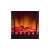A Home FKK 04 szabadon álló elektromos kandalló valósághű lánghatásának közeli képe.