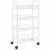VidaXL 4 Szintes Kerekes Kocsi - Fehér - 46x26x85 cm 173873626