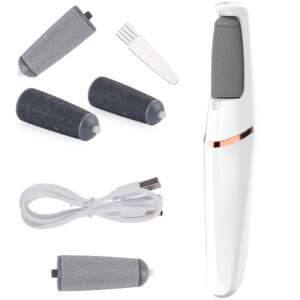 Set de îndepărtare a calusurilor de la picioare StartONTeam cu 4 capete, cablu de încărcare USB și perie de curățare - Pile pedichuira
