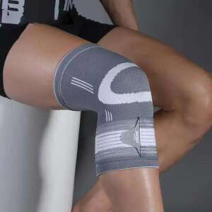 Gray and white knee brace for sports, knee support, knee pain relief, knee injury prevention - Everyday joint fixation