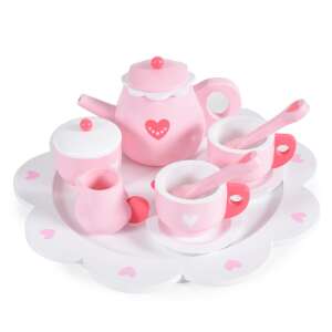 Moni Fa Játék Teáskészlet - Rózsaszín Szív - 12 db