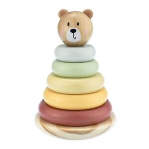 Tooky Toy Fa játék gyűrűpiramis maci 12+hó