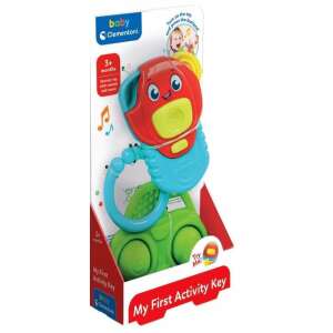 Clementoni Baby Első interaktív kulcs zenélő játék babáknak, piros és zöld autó formájú, hangokkal és fényekkel - Fejlesztő játék babáknak