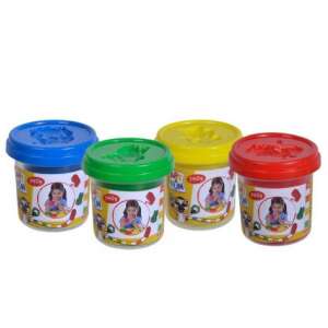 Art & Fun 140g Play Dough Set of 4 Colors, includes animal molds - Art