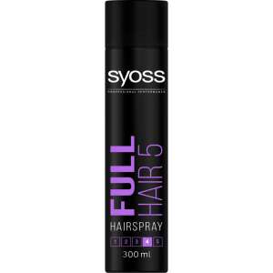 Syoss Full Hair 5 Lakier do włosów, 300 ml, lakier do włosów o mocnym utrwaleniu dla objętości i pełności - Stylizacja włosów