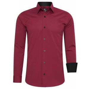 Rusty Neal férfi hosszú ujjú karcsú fazonú ing bordó színben, XL méretben - Férfi ing