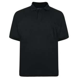 Fekete KAM férfi póló ing zsebbel, 7XL méretben - Férfi póló