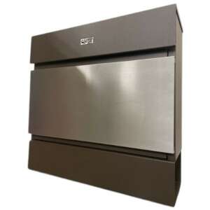 Skrzynka pocztowa Fence Design II. Brązowy + Dekor szczotkowany 108506229 - Skrzynka pocztowa, Wózek ogrodowy, Grill ogrodowy, piekarnik, Domek ogrodowy i Nawóz