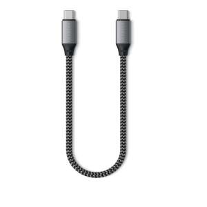 USB-Kabel Satechi USB-C - USB-C 0,25 m Schwarz/Silber (ST-TCC10M) 108508256 - Satechi