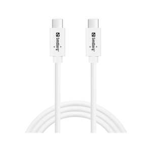 Sandberg USB-C - USB-C kábel, 1 méter, fehér - Sandberg