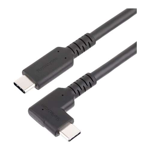 StarTech RUSB31CC50CMBR USB 3.2 Gen 2 (3.1 Gen 2) 0,5m USB C kábel, fekete, derékszögű - Startech