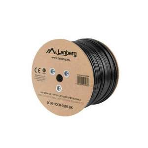 Lanberg LCU5-30CU-0305-BK UTP Cat 5e Outdoor Gel Cable, 305m, Black - Cable