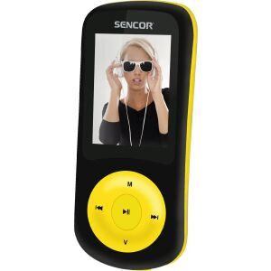 Odtwarzacz MP3/MP4 Sencor 8GB Czarno-Żółty, przenośny odtwarzacz muzyki - Odtwarzacz MP3 i MP4