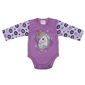 Lila baba body unikornis mintával, hosszú ujjú, Asti márka - Asti