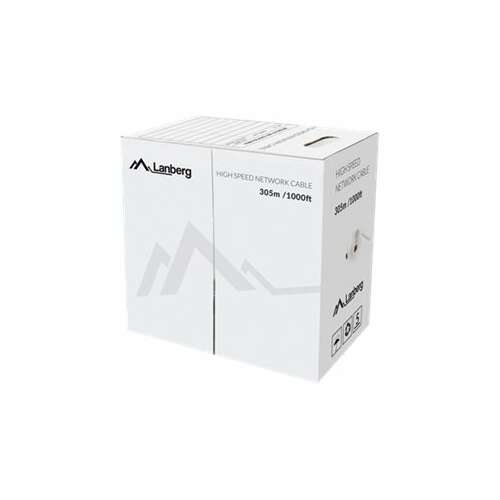 LANBERG UTP Cat.6 hálózati kábel, 305m / 1000ft, tömör réz, fluke tesztelt