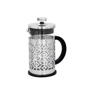 Francia kávé/tea prés, 600 ml, rozsdamentes acél, üveg, fekete fogantyú - French Press
