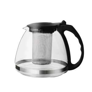 Cannă de ceai din sticlă cu filtru, 1,3 litri, rezistentă la căldură - Ceainic