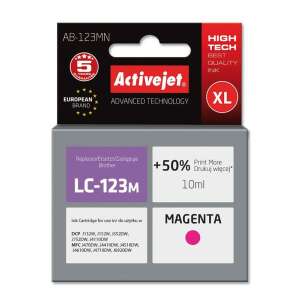 Activejet Brother LC-123M Magenta kartridż z tuszem, 10ml, XL - Materiały eksploatacyjne do drukarek